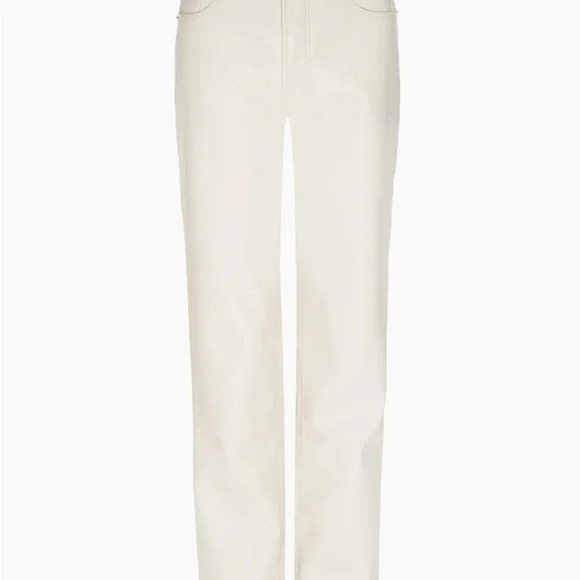 Good American Better Than Leather Good Icon Bone001 High Rise Women’s Jeans $175 - Picture 4 of 7